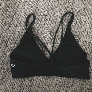 Lululemon Black strap sports bra. Perfect Condition.Barely worn! Size 4
